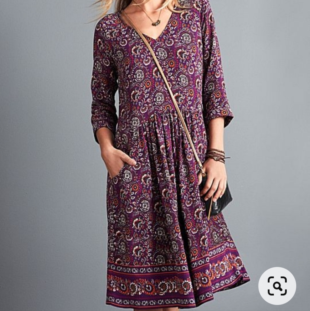 Garnet Hill Bohemian Pocket Detail Dress 06